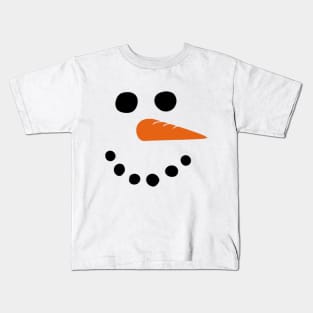 snowman face Kids T-Shirt